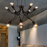 Vintage Iron Twig Arm Chandelier Pendant Lamp in Rustic Cafe Theme - This Iron Twig Shaped Arm Chandelier Themed Cafe Vintage Stylish Pendant Lamp is a perfect choice for those who are looking to bring classy vintage st